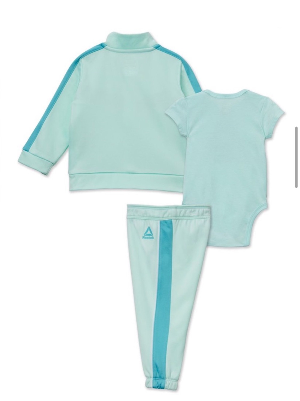 REEBOK Baby Zip-Up Jacket, Bodysuit and Jogger Pant Set- Size 6-9 months - Picture 2 of 8
